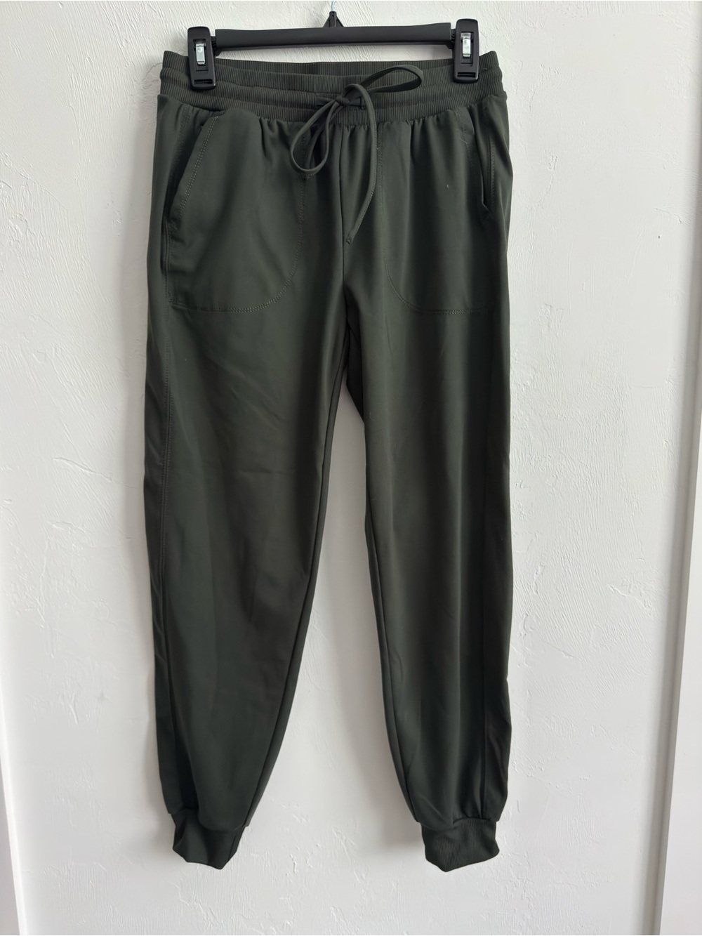 Rachel Zoe Dark Green Athletic Jogger Pants with Drawstring S